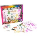 Tatouage temporaire arc - en - ciel  paillettes - rainbow high - kit pour enfants