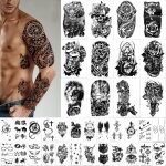 Tatouages temporaires autocollants - trahoo - 36 feuilles - 945x669 pouces - imperm�able - non toxique ...
