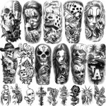 Tatouages temporaires chicano - trahoo - 77 feuilles - 19x95 cm - 98x58 cm - imperm�able - non toxique ...