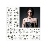 Tatouage temporaire - halloween - araigne - 10 feuilles - non toxique - facile  appliquer