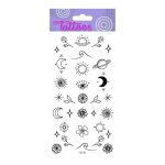 Tatouages temporaires - global gift - symboles minimalistes - noir - dorures - rsistants  leau