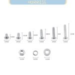 Tbest boulons m2 304 acier inoxydable vis � douille hexagonale boulon avec �crous quincaillerie ecrou ...