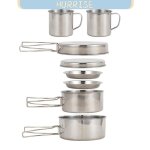 Tbest ensemble de casseroles et po�les de camping batterie de cuisine de camping kit de sport outillage ...