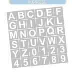 Tbest pochoirs � lettres 36pcs 5 inch letter and number stencils reusable washable alphabet stencils ...