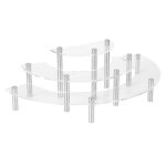 Prsentoir de gteau - tbest - 3 niveaux - acrylique transparent - 40 x 16 x 12 cm - 6 pices
