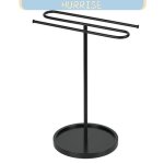 Tbest support double serviettes en forme s - porte - serviettes sur pied noir pour comptoir de salle ...