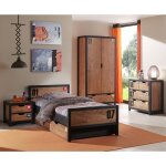Tchad - chambre compl�te 90x200cm + armoire 2 portes