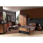 Tchad - chambre compl�te 90x200cm + armoire 3p + pack bureau