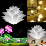 Td vente chaude moderne lotus lustre pendentif plafond lampe suspendue lumire abat - jour maison chambre ...