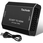 Techole convertisseur pritel vers hdmi aluminium scart to hdmi vido audio adapteur 1080p 60hz avec ...