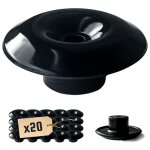 Tecplast lot de 20 crochets champignons pour b�che - noir - cc20 - crochet de fixation b�che - pergola ...