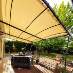 Tecplast toile pergola ivoire 2x2 m xp640pr - garantie 10 ans - b�che pergola ou tonnelle �tanche en ...