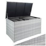 Rangement d'extrieur - tectake - coffre de jardin oslo en aluminium et polyrotin avec revtement intrieur ...