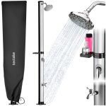 Tectake - douche solaire - douche solaire tinto 20 l jusqu� 60 �c pomme de douche pivotante 360� - noire ...