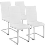 Chaises - tectake - lot de 4 chaises bettina rembourres revtement en cuir synthtique dossier ergonomique ...