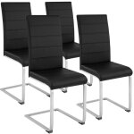 Chaises - tectake - lot de 4 chaises bettina rembourres revtement en cuir synthtique dossier ergonomique ...