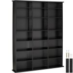 Meuble range cd - tectake - tagre dvd cd stevie avec etagres rglables et amovibles 21 compartiments ...