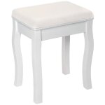 Tabouret - tectake - tabouret pour coiffeuse table de maquillage souple et bien rembourr pieds en bois ...