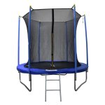 Trampoline - teeno - 260 cm - bleu - avec filet de protection - chelle incluse