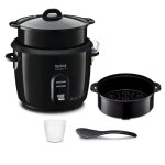 Tefal cuiseur  riz, cuve 5 l antiadhsive, capacit 1, 5 kg de riz, maintien au chaud, panier vapeur, ...