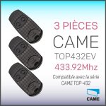 Tlcommande - came - top432ev - 2 canaux - 43392 mhz - programmable - 3 pices