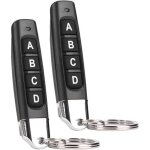 Tlcommande portail universelle 433 mhz abcd 4 canaux tlcommande clonage  code fixe pour porte de ...