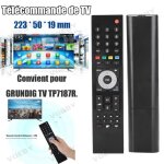 Tlcommande de remplacement - grundig - tp7187r - noir - contrle  distance 8m - abs durable