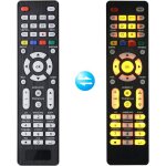 T�l�commande universelle pour t�l�visions majeures t�l�commande universelle r�tro�clair�e compatible ...