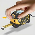 T�l�m�tre laser 3 - en - 1 avec m�tre ruban 40m - mesure pr�cise et rapide pour bricolage et construction ...