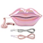 Téléphone fixe - lip - wx - 3016 - rose électroplaqué - fonction de stockage de numéro - design unique ... Téléphone fixe - lip - wx - 3016 - rose électroplaqué - fonction de stockage de numéro - design unique ...