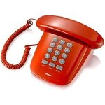 T�l�phone domestique - brondi - sirio - filaire - rouge ferrari