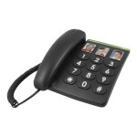 Tlphone filaire doro phoneeasy 331ph - grandes touches boutons photo - noir