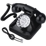 Tlphone filaire - qiilu - wx - 3011 - noir - multifonction - rtro