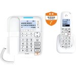T�l�phone fixe - alcatel - xl785 combo - blanc - 2 combin�s - sans fil