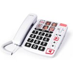 T�l�phone fixe filaire pour seniors - suteo - larges touches - 6 touches m�moires avec photo - sonneries ...
