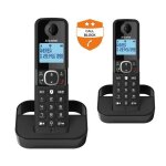 T�l�phone fixe sans fil - alcatel - f860 duo noir - blocage dappels ind�sirables