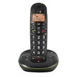 Tlphone fixe senior dect avec rpondeur phoneeasy 105wr doro noir