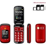 Téléphone mobile senior à clapet - marque - double écran lcd - sonnerie ultra forte - bouton sos - rouge ... Téléphone mobile senior à clapet - marque - double écran lcd - sonnerie ultra forte - bouton sos - rouge ...
