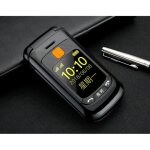 Tlphone mobile senior  clapet - marque - double cran lcd - sonnerie ultra forte - noir - 24 po