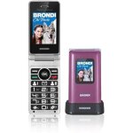 Téléphone portable - brondi - ami précieux - double sim - violet - bouton sos Téléphone portable - brondi - ami précieux - double sim - violet - bouton sos
