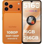 T�l�phone portable hotwav a17 pro max 16go + 256go / 1 to 675 batterie 5160mah smartphone android 15 ...