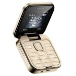 Tlphone portable pliable avec double sim radio fm batterie 1000mah dore