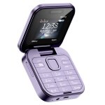 Tlphone portable pliable avec double sim radio fm batterie 1000mah violet