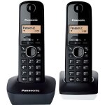 Tlphone sans fil panasonic kx - tg1612sp1 - noir - lcd monochrome - rpertoire 50 noms et numros