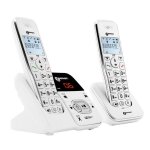 Tlphone senior fixe sans fil amplifi + double combin rpondeur geemarc blanc