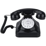 Tlphone vintage - tlphone fixe rtro dcoration de bureau  domicile (noir) - yes
