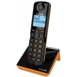 T�l�phone sans fil - alcatel - s280 ewe - noir / orange - mains libres - 1 combin�