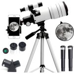 Telescope astronomique enfant 70 / 300 avec tr�pied 14 m bluetooth grossissement 150x observation lune ...