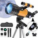 Télescope astronomique - folaya - 70mm - grossissement 15x à 150x - trépied ajustable Télescope astronomique - folaya - 70mm - grossissement 15x à 150x - trépied ajustable