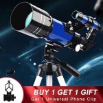 Tlescope astronomique professionnel, ultra hd, avec trpied, rfractaire de 70mm, vision nocturne, observatio ...